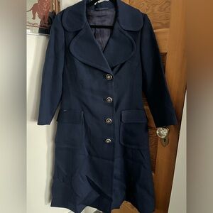 40s/50s‎ vintage navy coat, no tags, flawless